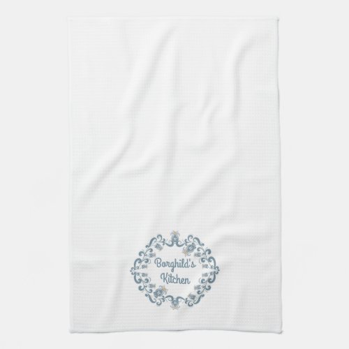 Scandinavian Folk Art Velkommen Kitchen Towel