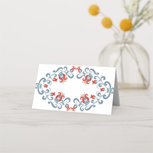 Scandinavian Folk Art Velkommen Place Cards