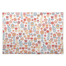 Scandinavian Folk Art Velkommen Placemat