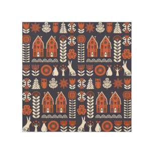 Scandinavian Folk Art Vintage Pattern