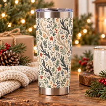 Scandinavian Folk Christmas Botanical Holiday