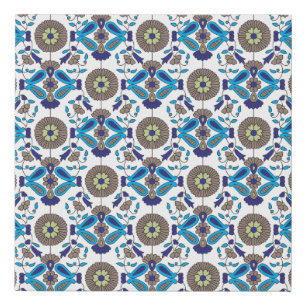 Scandinavian Folk Floral Canvas Wall Art