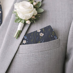 Scandinavian Folk Floral Pocket Square Bandana