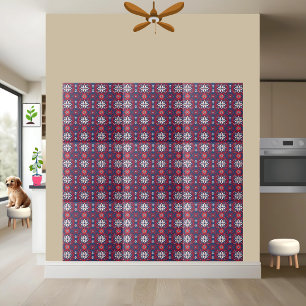 Scandinavian Folk Pattern Tile