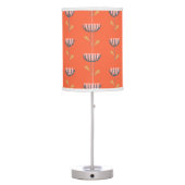 Scandinavian Folk Style Simple Flower in Orange Table Lamp (Back)
