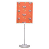Scandinavian Folk Style Simple Flower in Orange Table Lamp (Front)