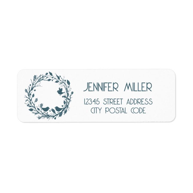 Scandinavian folklore wreath label (Front)