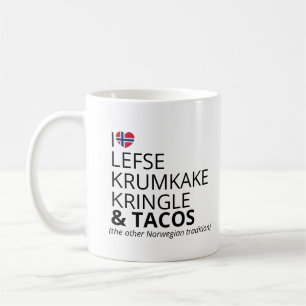 Scandinavian Food Humor Lefse & Tacos Coffee Mug