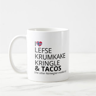 Scandinavian Food Humor Lefse & Tacos Coffee Mug