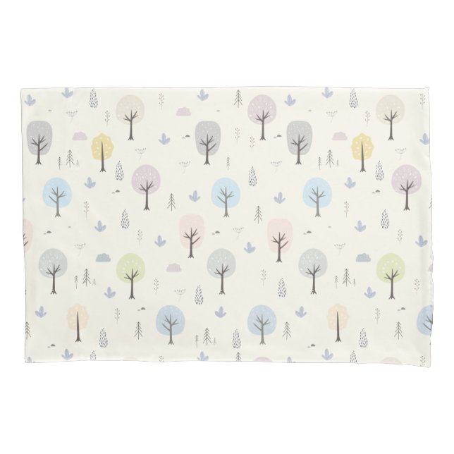 Scandinavian Forest Seamless Pattern Pillow Case (Front)