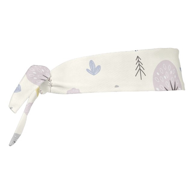 Scandinavian Forest Seamless Pattern Tie Headband (Rotate 270)