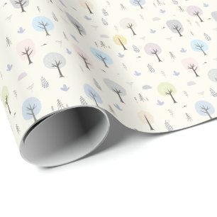 Scandinavian Forest Seamless Pattern Wrapping Paper