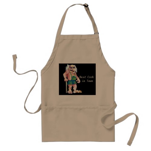 Scandinavian Funny Looking Ogre Troll Adult Apron