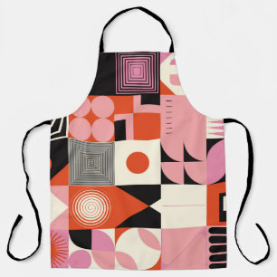 Scandinavian Geometric: Colorful Artwork Pattern Apron
