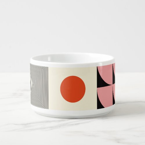 Scandinavian Geometric Colorful Artwork Pattern Bowl