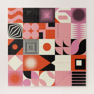 Scandinavian Geometric: Colorful Artwork Pattern Jigsaw Puzzle