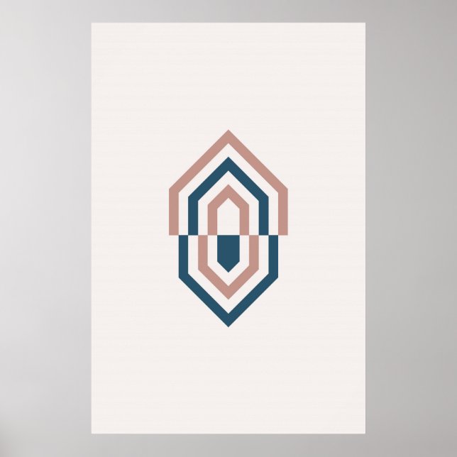 Scandinavian Geometric Diamond Art Poster (Front)
