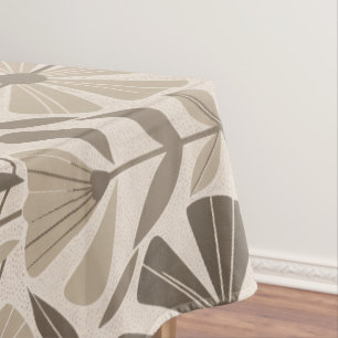 Scandinavian Geometric Floral Motif Tablecloth