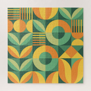 Scandinavian Geometric Vintage Agriculture Jigsaw Puzzle