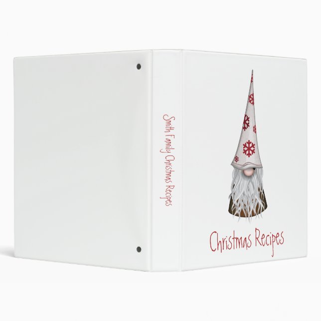 Scandinavian Gnome Christmas Recipe Binder (Background)