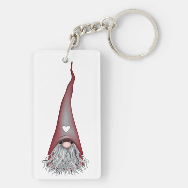 Scandinavian Gnome Keychain (Back)