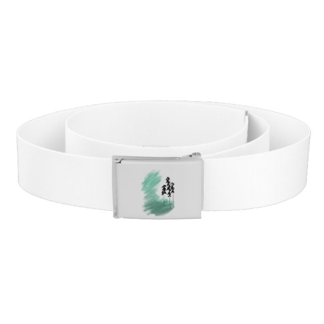 Scandinavian green tree art simple modern mint  belt (Coil)