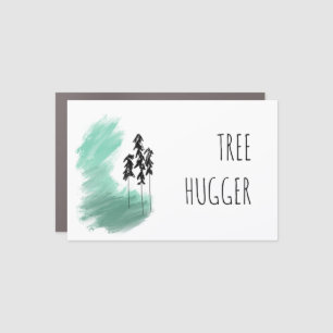 Scandinavian green tree art simple modern mint car magnet