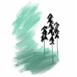 Scandinavian green tree art simple modern mint  cutout<br><div class="desc">Simple Scandinavian art featuring 3 trees and green. Simple and modern for your to add the right touch to your home.</div>