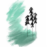 Scandinavian green tree art simple modern mint  cutout<br><div class="desc">Simple Scandinavian art featuring 3 trees and green. Simple and modern for your to add the right touch to your home.</div>