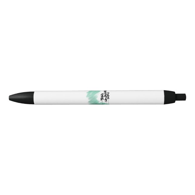 Scandinavian green tree art simple modern mint  pen (Front)