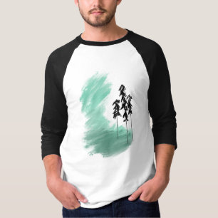 Scandinavian green tree art simple modern mint  T-Shirt