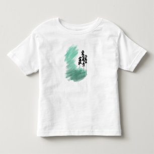 Scandinavian green tree art simple modern mint toddler t-shirt
