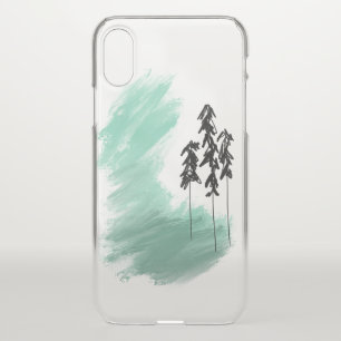 Scandinavian green tree art simple modern mint iPhone x case