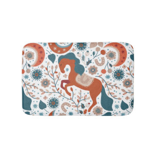 Scandinavian Horse Cute Bath Mat