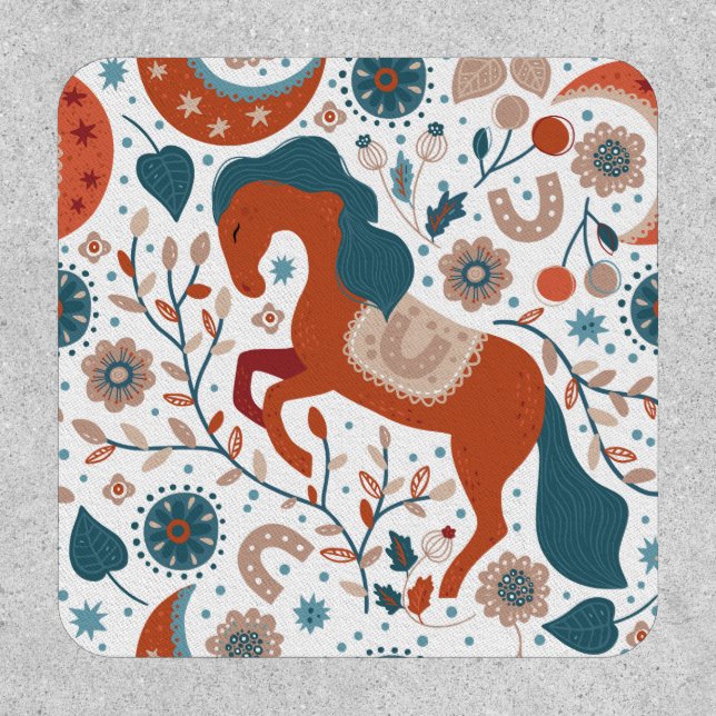 Scandinavian Horse Cute Patch (Front)