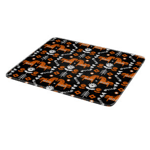 Scandinavian Horse Folk Art Cutting Board