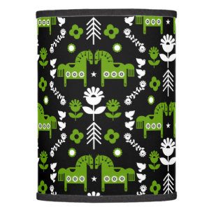 Scandinavian Horse Folk Art Lamp Shade