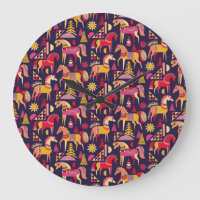Scandinavian Horses: Decorative Seamless Design