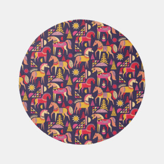 Scandinavian Horses: Decorative Seamless Design Rug