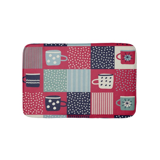 Scandinavian Hygge: Rustic Pattern Mix Bath Mat (Front)