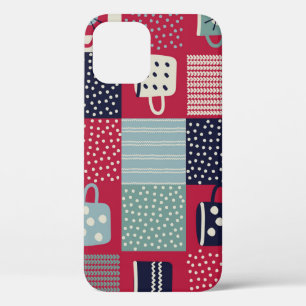 Scandinavian Hygge: Rustic Pattern Mix iPhone 12 Case
