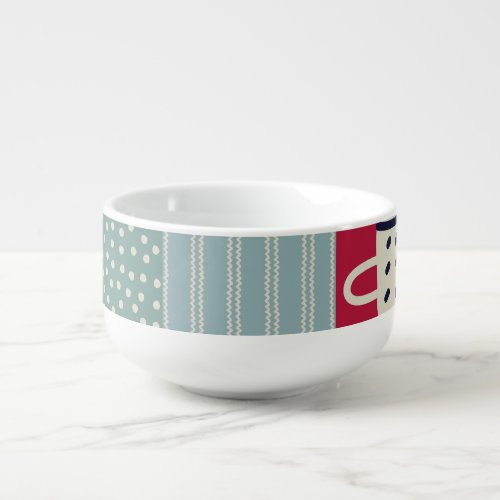 Scandinavian Hygge Rustic Pattern Mix Soup Mug