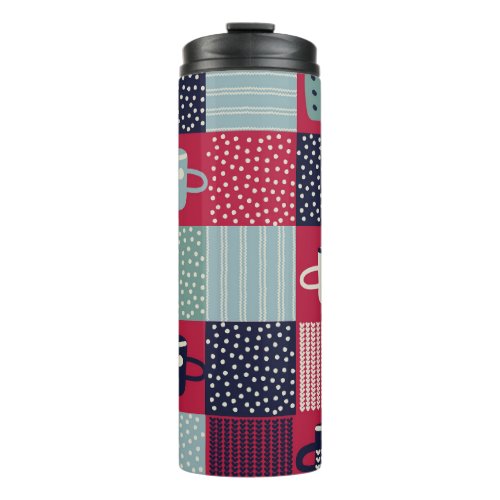 Scandinavian Hygge Rustic Pattern Mix Thermal Tumbler