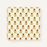 Scandinavian Inspired Orange Floral Pattern Notebook