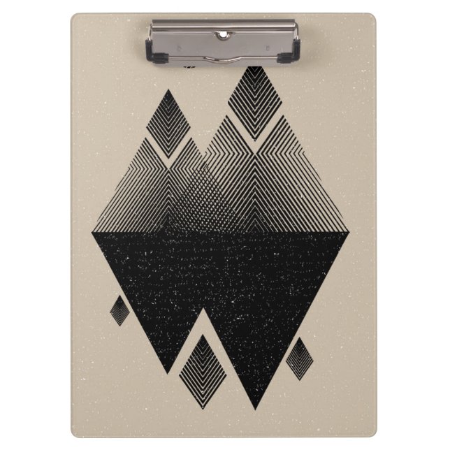 Scandinavian Inspired Triangle Design Clipboard (Front)
