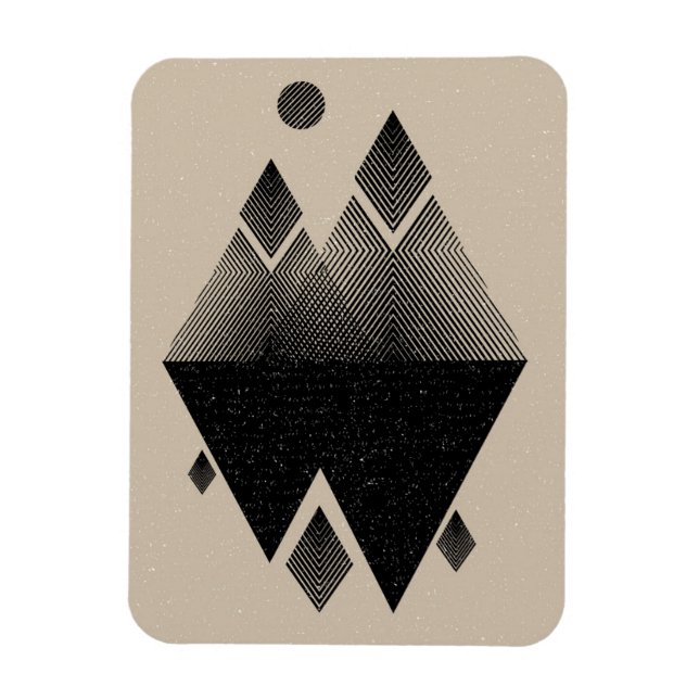 Scandinavian Inspired Triangle Design Magnet (Vertical)