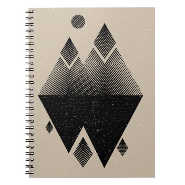 Scandinavian Inspired Triangle Design Notebook (Front)