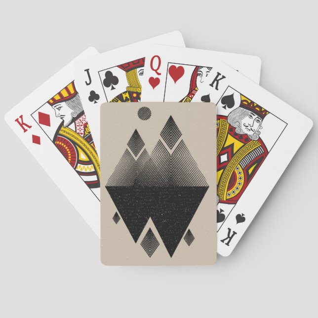 Scandinavian Inspired Triangle Design Poker Cards (Back)