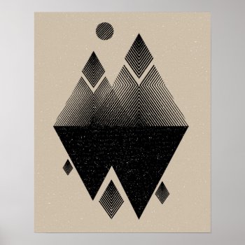 Scandinavian Inspired Triangle Design Poster by trendzilla at Zazzle