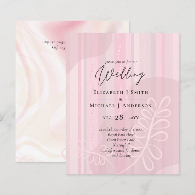 Scandinavian Japandi Modern Abstract Wedding (Front/Back)